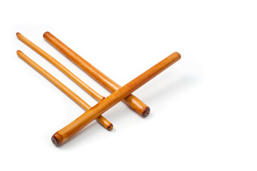 Four bamboo sticks to massage the face and other parts of the body.