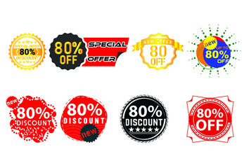 80 percent discount new offer logo and icon design bundle