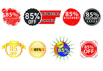 85 percent discount new offer logo and icon design bundle