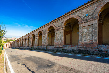 Fototapeta na wymiar Archades Portico di San Luca, Bologna, Italy