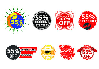 55 percent discount new offer logo and icon design bundle