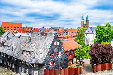 View of the Historic Old Town Center of Goslar - UNESCO World Heritage