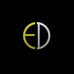 Monogram logo initials ED