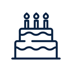 birthday cake or happy birthday icon