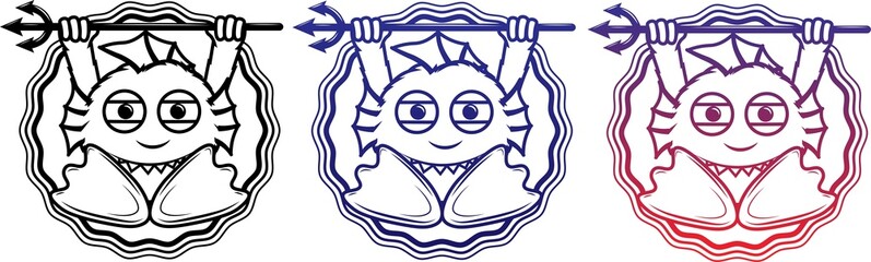 the logo of the sea fairy-tale animal (monster)