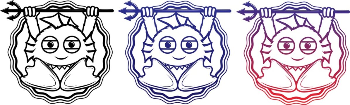 the logo of the sea fairy-tale animal (monster)