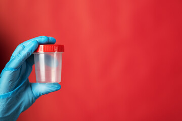 sperm donor, jar for male semen sample for fertilization and pregnancy
