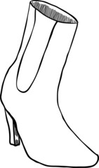 hand drawn illustration of a boot