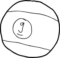 Hand drawn ball