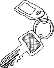 hand drawn key