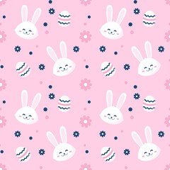 Flat hand drawn easter pattern.