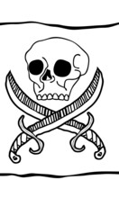 pirate skull and crossbones icon