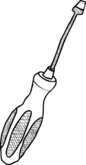 Hand drawn Screwdriver