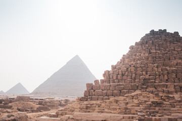Fototapeta na wymiar Great pyramids of Giza. Ancient Egypt