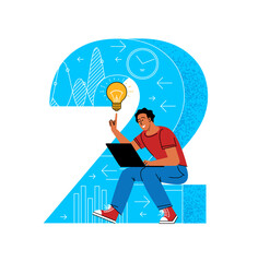 English alphabet with people characters.