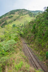 A view of the train tracks at Eugenio Lefevre train station - Santo Antonio do Pinhal, Sao Paulo state, Brazil