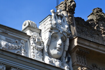 particolare palazzo jugendstil riga