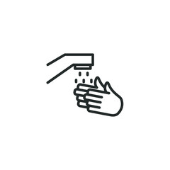 simple vector icon handwash editable. isolated on white background. 