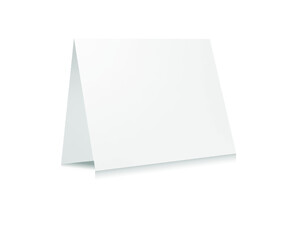 White simple folded paper isolated on a white background