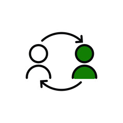 network icon, people network illustration. Eps 10 vector illustration.