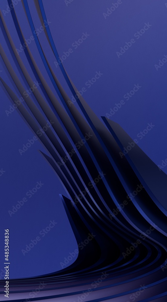 Poster creative image with curved elements, abstract.