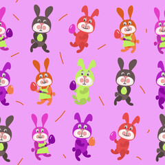 Obraz premium easter bunny pattern