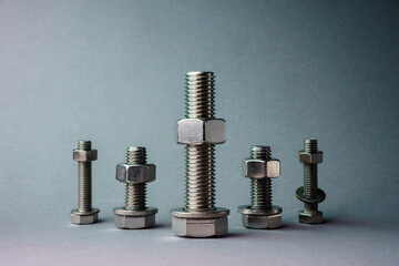 Set of screws of different types, allen, grade 5, hexagonal millimeter, eye bolts, washers, dowel,...