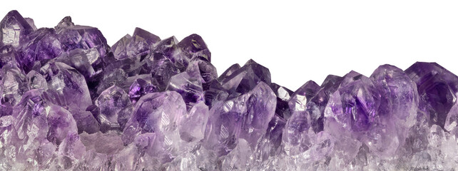 amethyst stripe with lilac dark large isolated crystals