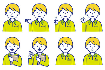 アイコン 人 ポロシャツ 働く AI 素材 ベクター 