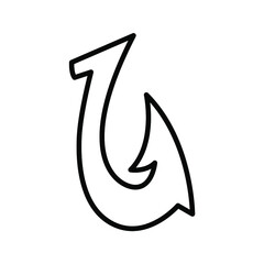 hooks vector isolated on white background. icon hooks isolated. vector illustration