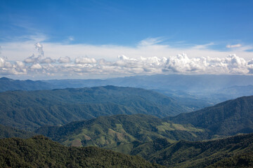 Mountain with the cloud sky in Nan Province, Thailand