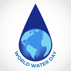 Obraz premium Vector illustration of World Water Day