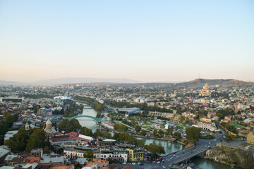 Tiblisi from above over the day, Georgia