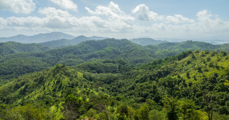 The hills in the Meratus Mountains area of South Borneo