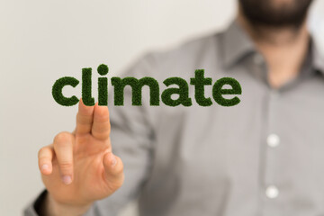 climate modern green 3d word