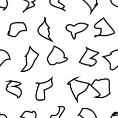 abstract seamless black and white vector pattern