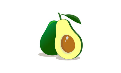 avocado icon vector. avocado fruit in flat design. vector illustration