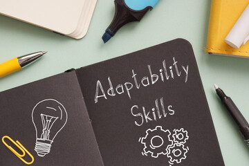 Adaptability Skills is shown on the business photo using the text