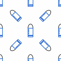 Line Bullet icon isolated seamless pattern on white background. Colorful outline concept. Vector