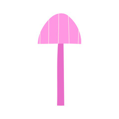 Pink mushroom hand-drawn vector illustration