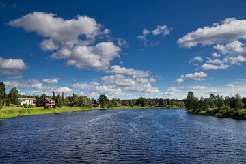 View over the Vasterdalalven river near Gagnef