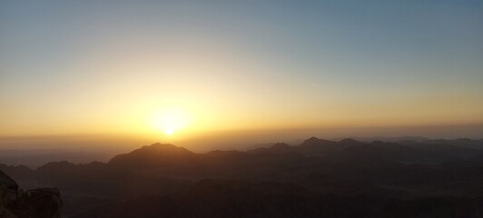 beautiful sunrise in the mountains