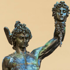 Perseus with the Head of Medusa, bronze statue created by Benvenuto Cellini in 1554, in the Piazza della Signoria, Florence, Italy