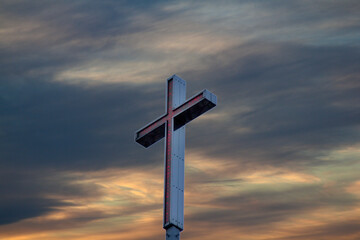 夕焼けの十字架