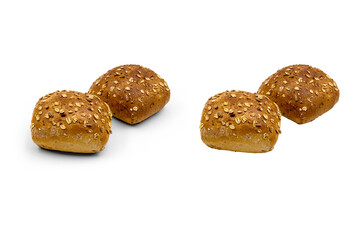 Brötchen mit Haferflocken und Sonnenblumenkernen