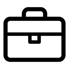 Briefcase Flat Icon Isolated On White Background