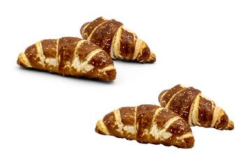 Laugencrossaint or lye corssaint isolated on white background