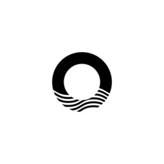 letter O alphabet abc logo isolated	