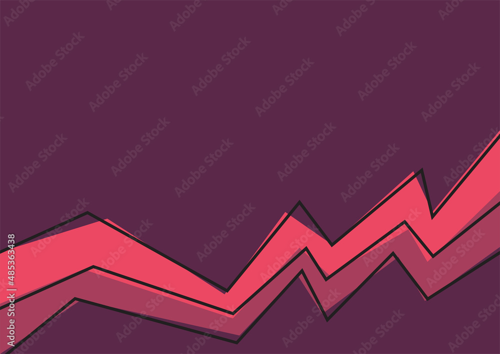 Poster abstract background with gradient zigzag lines pattern and some copy space area