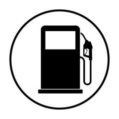 Gas station icon, nozzle isolated logo vector, pump gasoline design, oil power energy symbol